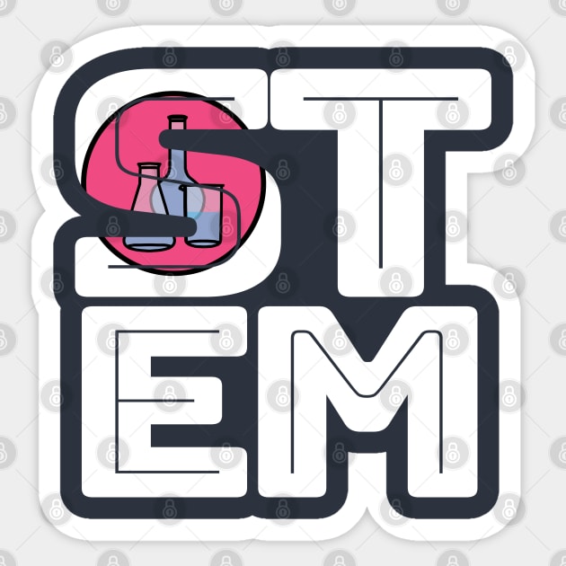 STEM Science Technology Engineering Math Typography Sticker by ellenhenryart